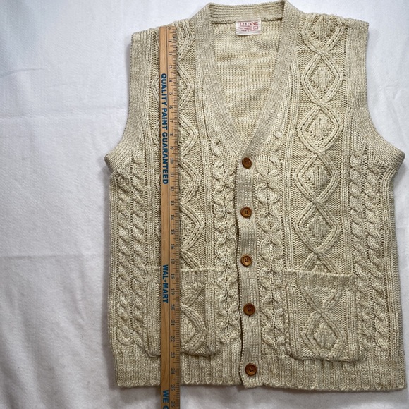 Thane Sweater Vest Button Up Tan Cream Womens Size L - Picture 6 of 13